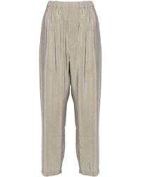 Lemaire - Silk-blend Tapered Trousers - Lyst