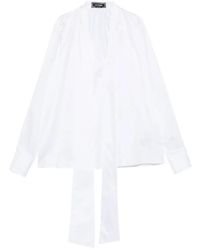 Styland - Pussy-Bow Poplin Blouse - Lyst