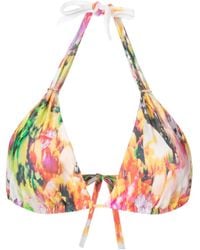 Lenny Niemeyer - Top Bikini Con Stampa Astratta - Lyst