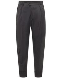 Hōsio - Pleated Turn-Up-Hem Trousers - Lyst