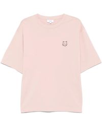 Maison Kitsuné - T-Shirt Con Applicazione Bold Fox Head - Lyst
