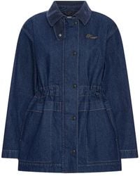 ROTATE BIRGER CHRISTENSEN - Corduroy-Collar Woven Jacket - Lyst