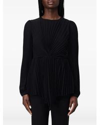 Twinset - Pleated Twist-Front Top - Lyst