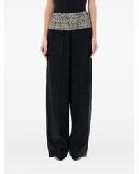 Fendi - Broek Met Elastische Tailleband En Logoprint - Lyst