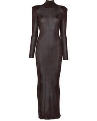 Self-Portrait - Viscose Knit Maxi Dress - Lyst