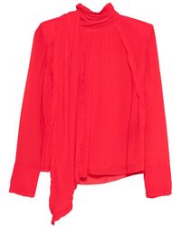 Dorothee Schumacher - Ruffled High-Neck Blouse - Lyst