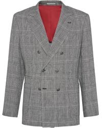 Brunello Cucinelli - Prince Of Wales Deconstructed Blazer - Lyst