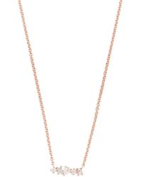 EF Collection - 14Kt Rose Mini Bar Diamond Necklace - Lyst