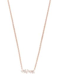 EF Collection - 14Kt Rose Mini Bar Diamond Necklace - Lyst