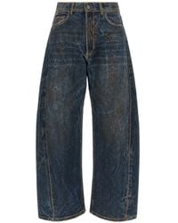 GIUSEPPE DI MORABITO - Rhinestone-Embellished Barrel-Leg Jeans - Lyst