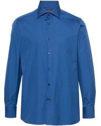 Zegna - Long-sleeve Cotton Shirt - Lyst