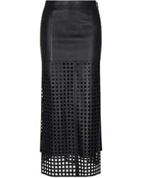 Emporio Armani - Leather Skirt - Lyst