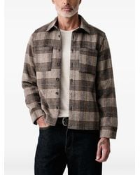 Lindbergh - Check-Pattern Button-Down Shirt Jacket - Lyst