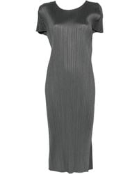 Pleats Please Issey Miyake - Jurk Met Korte Mouwen - Lyst
