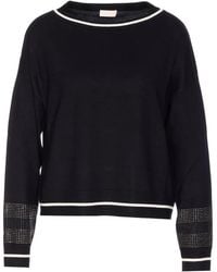 Liu Jo - Top Con Apliques De Strass - Lyst