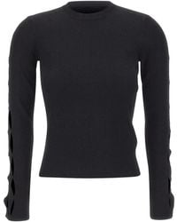 Kaos - Ribbed-Texture Braided-Sleeve Sweater - Lyst