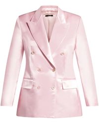 Tom Ford - Double-Breasted Satin Jacket - Lyst