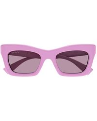 Gucci - Logo-Detail Square-Frame Sunglasses - Lyst