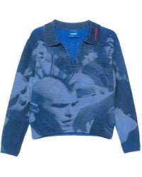 DAGGER - Pullover Mit Offenem Ausschnitt Und Grafischem Print - Lyst