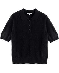 Chinti & Parker - Short-Sleeve Cashmere Polo Top - Lyst