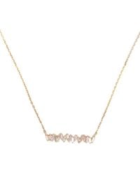 Suzanne Kalan - 18Kt Diamond Bar Necklace - Lyst