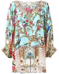 CAMILLA - Sultans And Queens Tie-Detail Blouse - Lyst