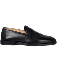 Brunello Cucinelli - Woven Leather Penny Loafers - Lyst