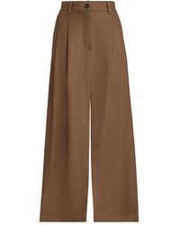 Brunello Cucinelli - Linnen Midi-Rok Met Monili-Detail - Lyst