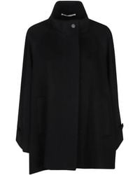 Tagliatore - Leila High-Neck Cape Jacket - Lyst