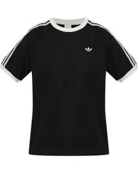 adidas - Logo-Patch Lace-Stripe T-Shirt - Lyst