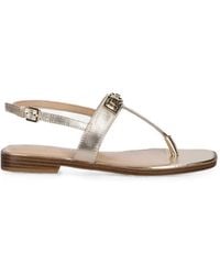 Guess - Logo-Plaque T-Bar Sandals - Lyst
