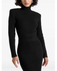 Manière De Voir - Hana Wide-Shoulder Tie-Waist Knit Maxi Dress - Lyst