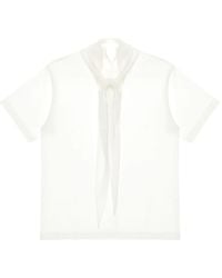 Carven - Scarf-Collar Cotton T-Shirt - Lyst