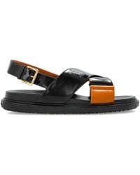 Marni - Glossy Leather Sandals - Lyst