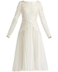 Tadashi Shoji - Lace Pleated Dress - Lyst