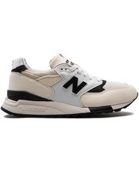 New Balance - 998 Made In Usa "white/black" Sneakers - Lyst