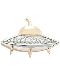 Sydney Evan - 14Kt Flying Saucer Diamond Stud Earring - Lyst