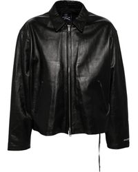 MASTERMIND WORLD - Full-Zip Leather Jacket - Lyst