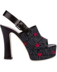 Moschino - ロゴ スリングバック サンダル - Lyst