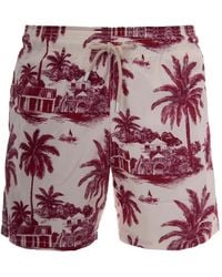 MC2 Saint Barth - Toile De Jouy Print Swim Shorts - Lyst