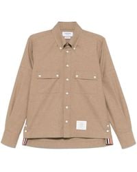 Thom Browne - Cotton Flannel Shirt - Lyst