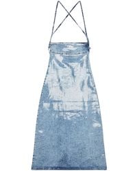 DIESEL - Robe En Jean De-Held-À Effet Usé - Lyst