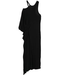Yohji Yamamoto - Asymmetric Midi Dress - Lyst