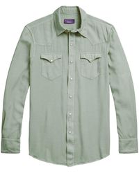 Ralph Lauren Purple Label - Long-sleeve Lyocell Shirt - Lyst