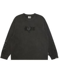 Aape By A Bathing Ape - Logo-Embroidered Long-Sleeve T-Shirt - Lyst