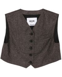 MSGM - Chaleco Corto Con Botones - Lyst