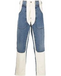 DIESEL - Panelled Straight-Leg Jeans - Lyst