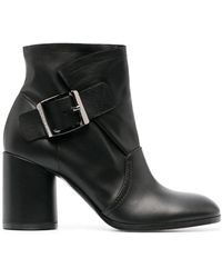 Casadei - 85Mm Buckle-Detail Ankle Boots - Lyst