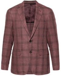 Canali - Single-breasted Checked Blazer - Lyst