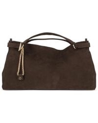 Orciani - Midi Virgo Nabucco Suede Tote Bag - Lyst